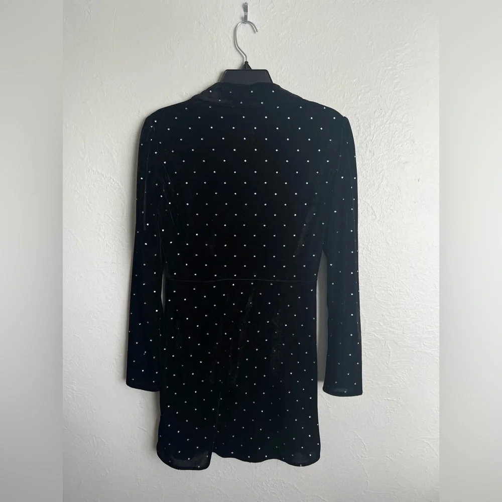 Zara Verona Mini Velvet Dress Size Medium - Picture 11 of 14